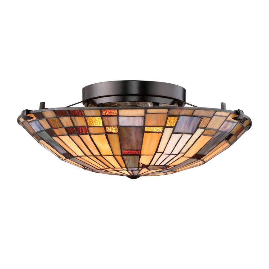 Quoizel - Stropné svietidlo INGLENOOK 2xE27/60W/230V pr. 40,7 cm