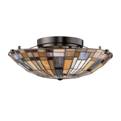 Quoizel - Stropné svietidlo INGLENOOK 2xE27/60W/230V pr. 40,7 cm