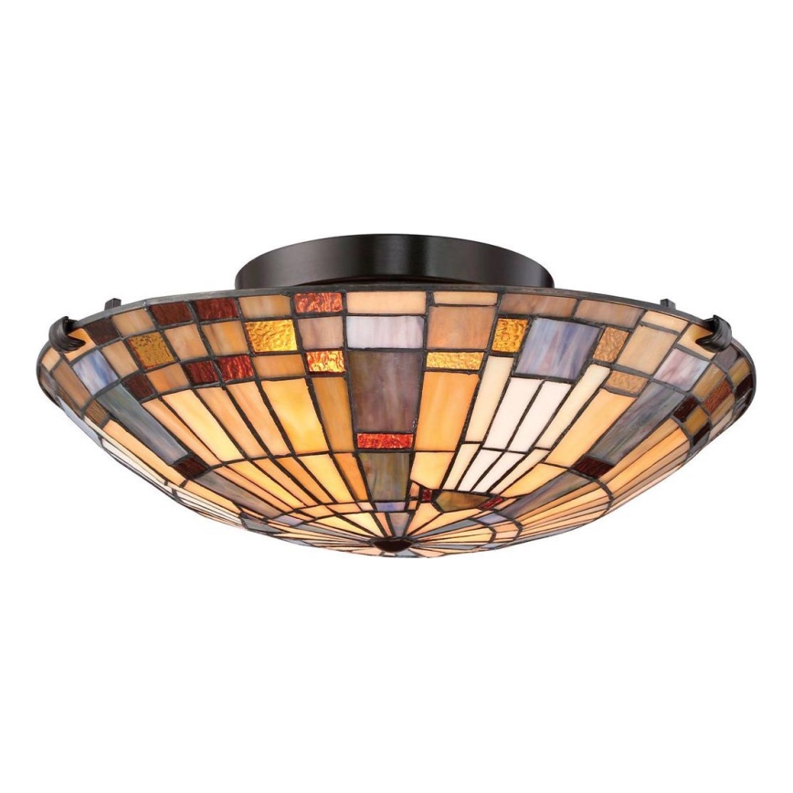 Quoizel - Stropné svietidlo Tiffany INGLENOOK 2xE27/60W/230V pr. 40,7 cm