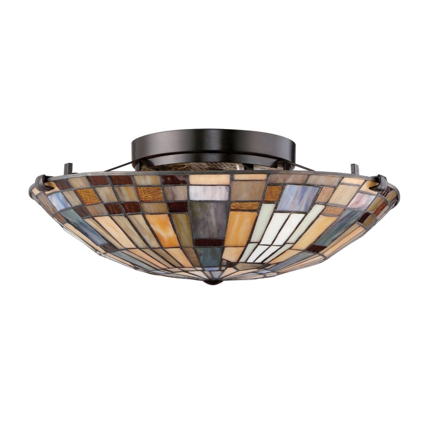 Quoizel - Stropné svietidlo Tiffany INGLENOOK 2xE27/60W/230V pr. 40,7 cm