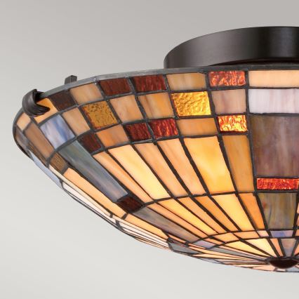 Quoizel - Stropné svietidlo Tiffany INGLENOOK 2xE27/60W/230V pr. 40,7 cm