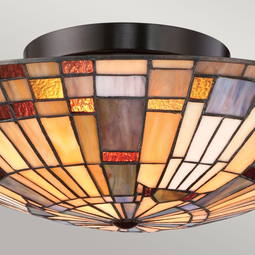 Quoizel - Stropné svietidlo Tiffany INGLENOOK 2xE27/60W/230V pr. 40,7 cm