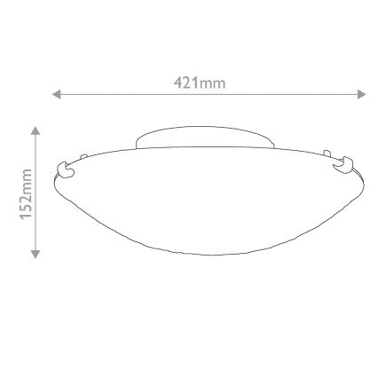 Quoizel - Stropné svietidlo Tiffany LARISSA 2xE27/40W/230V pr. 41,2 cm