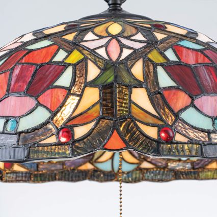 Quoizel - Luster na reťazi Tiffany LARISSA 3xE27/60W/230V priemer 38,5 cm