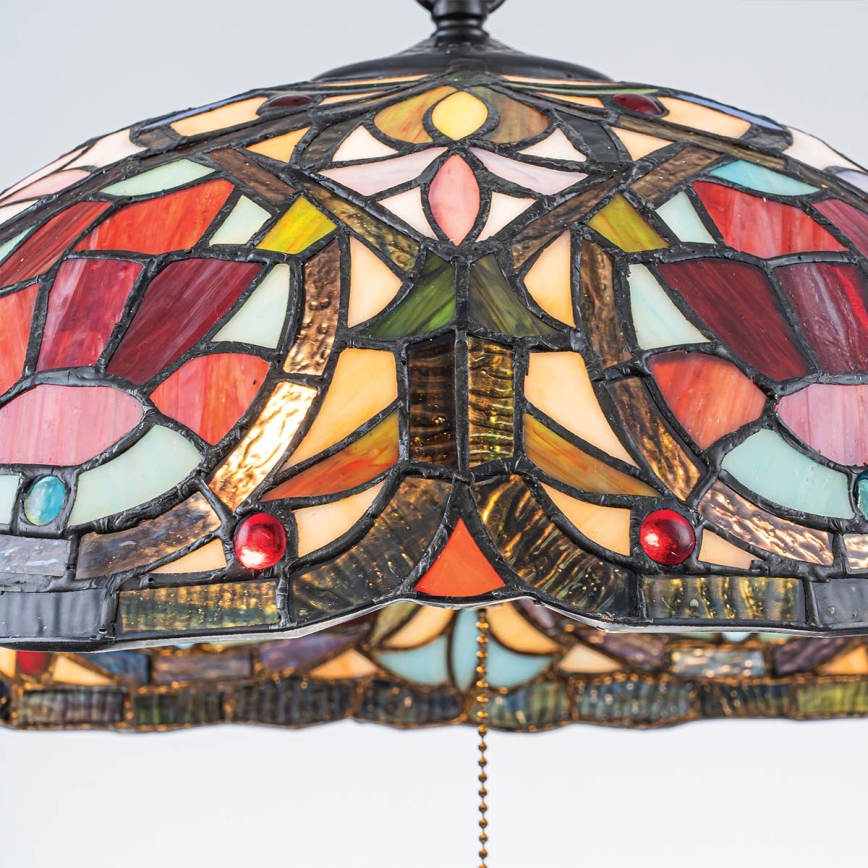 Quoizel - Luster na reťazi Tiffany LARISSA 3xE27/60W/230V priemer 38,5 cm