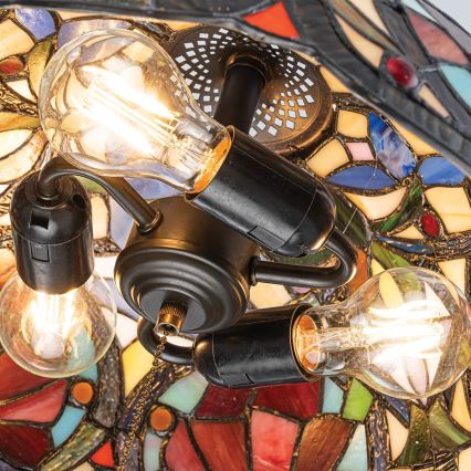 Quoizel - Luster na reťazi Tiffany LARISSA 3xE27/60W/230V priemer 38,5 cm