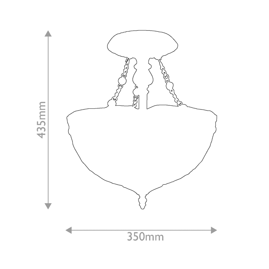 Quoizel - Prísadený luster Tiffany LARISSA 2xE27/60W/230V priemer 35 cm