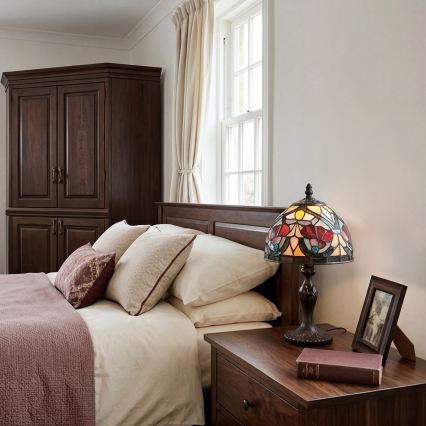 Quoizel - Stolná lampa Tiffany LARISSA 1xE14/40W/230V priemer 20 cm