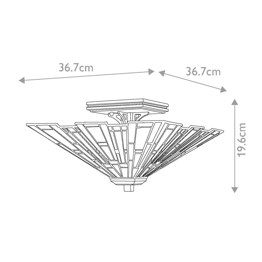 Quoizel - Stropné svietidlo Tiffany MAYBECK 2xE27/60W/230V