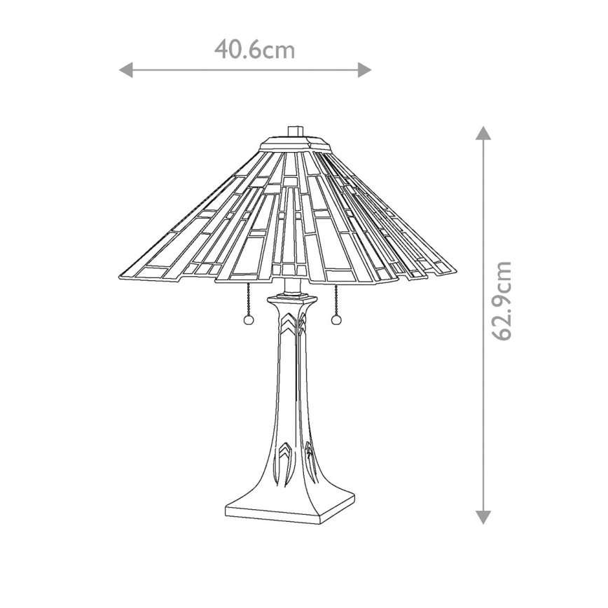 Quoizel - Stolná lampa MAYBECK 2xE27/60W/230V