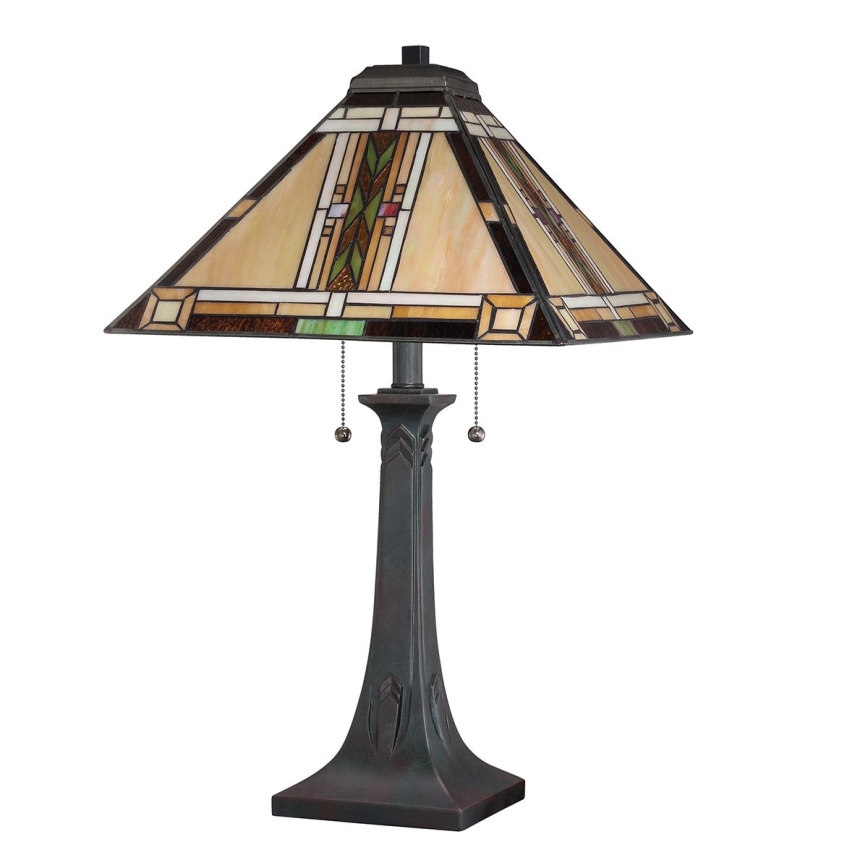 Quoizel - Stolná lampa NAVAJO 2xE27/60W/230V