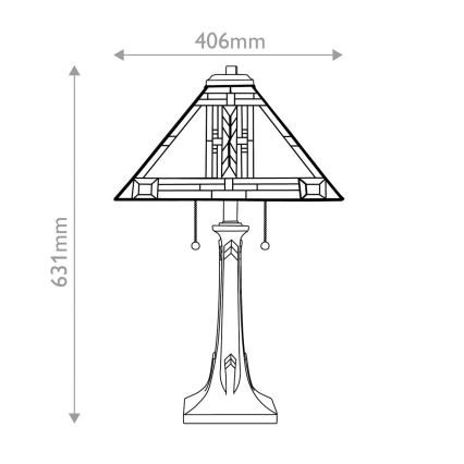 Quoizel - Stolná lampa NAVAJO 2xE27/60W/230V