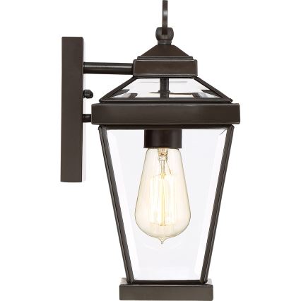 Quoizel - Vonkajšie nástenné svietidlo RAVINE 1xE27/60W/230V IP44 hnedá