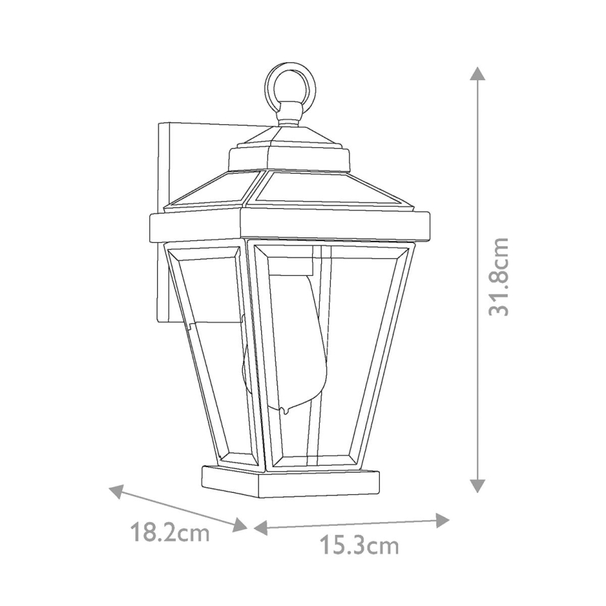 Quoizel - Vonkajšie nástenné svietidlo RAVINE 1xE27/60W/230V IP44 hnedá