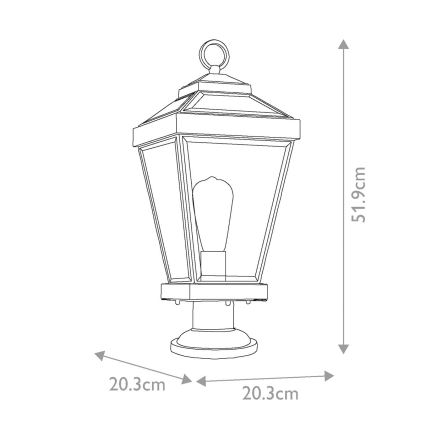 Quoizel - Vonkajšia lampa RAVINE 1xE27/60W/230V IP44 hnedá