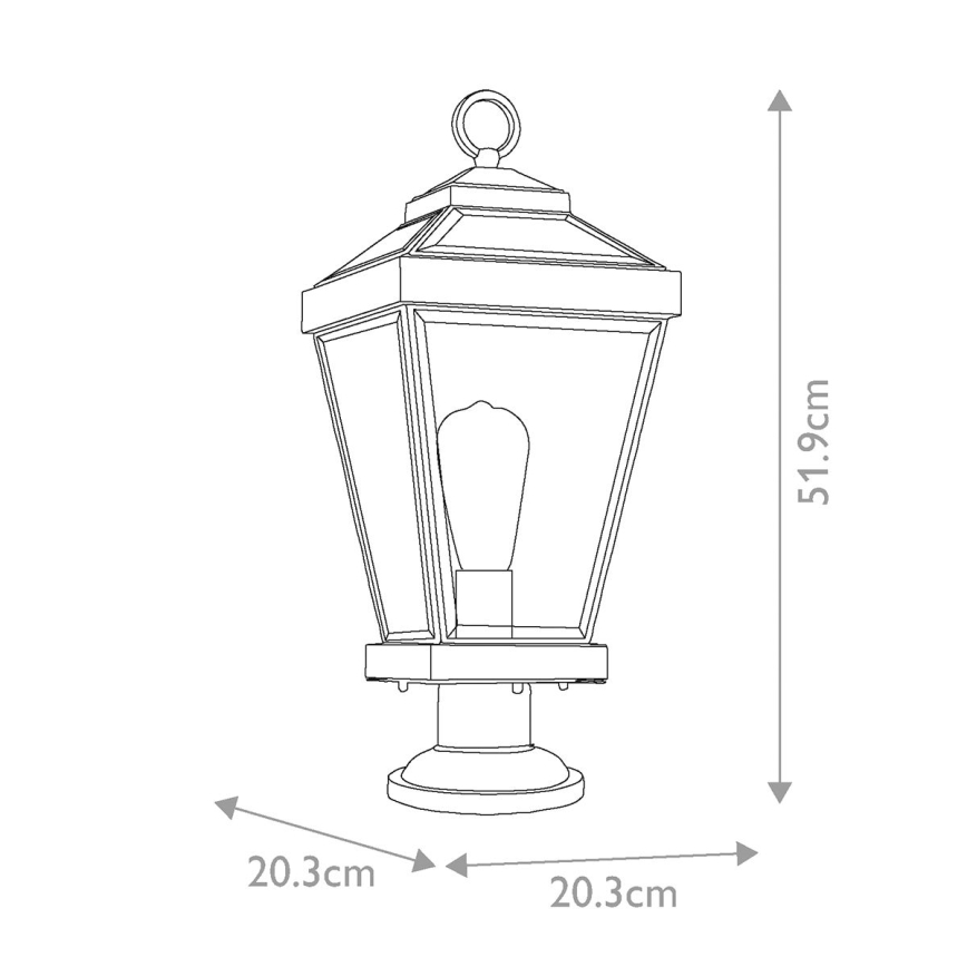 Quoizel - Vonkajšia lampa RAVINE 1xE27/60W/230V IP44 hnedá