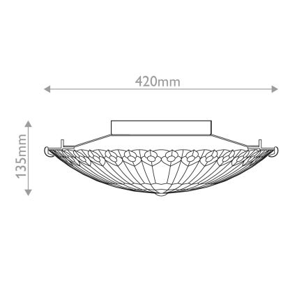 Quoizel - Stropné svietidlo WATKINS 2xE27/60W/230V pr. 42 cm