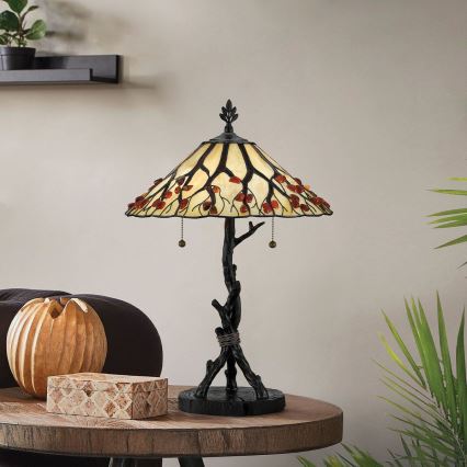 Quoizel - Stolná lampa WHISPERING 2xE27/60W/230V
