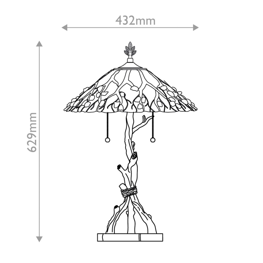 Quoizel - Stolná lampa WHISPERING 2xE27/60W/230V