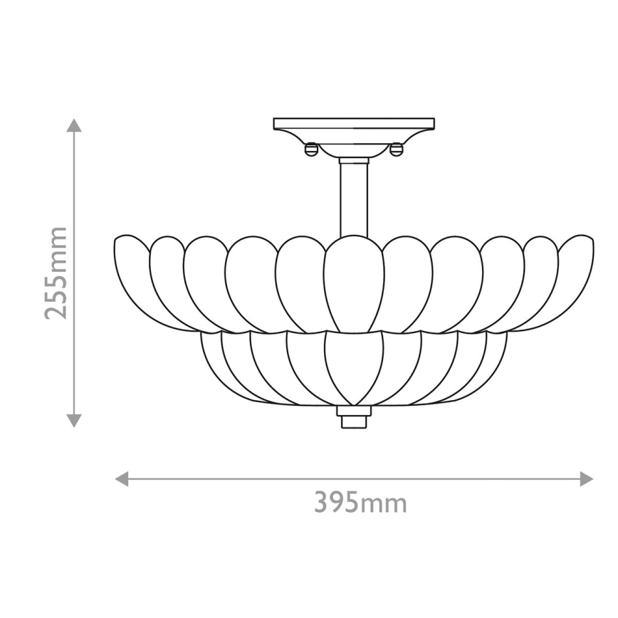 Quoizel - Stropné svietidlo WHITECAP 4xE14/40W/230V pr. 39,5 cm
