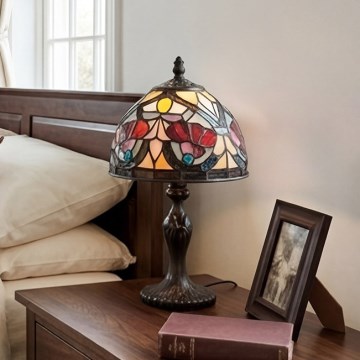 Quoizel - Stolná lampa Tiffany LARISSA 1xE14/40W/230V priemer 20 cm