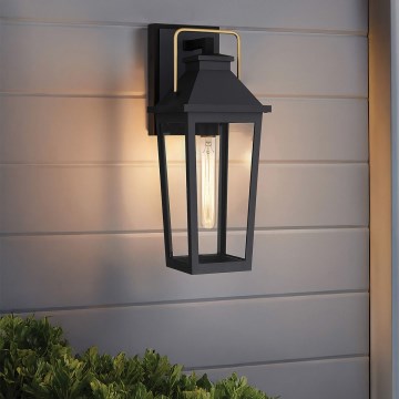 Quoizel - Vonkajšie nástenné svietidlo BUCKLEY M 1xE27/40W/230V IP44 čierna