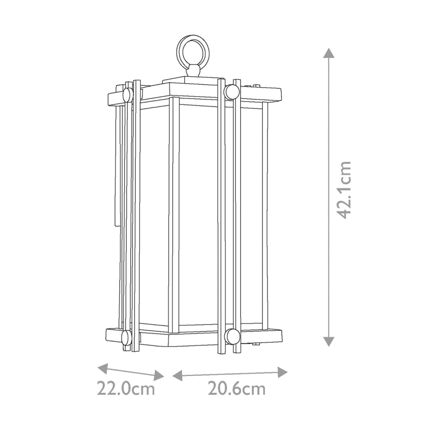 Quoizel - Vonkajšie nástenné svietidlo GOLDENROD 1xE27/100W/230V IP44 čierna/zlatá