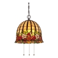 Quoizel - Závesný luster na reťazi Tiffany ROSECLIFFE 3xE27/100W/230V