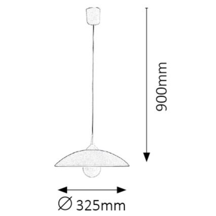 Rabalux 1407 - Luster CUPOLA RANGE 1xE27/60W/230V červená