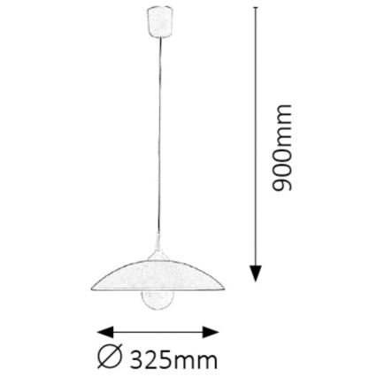 Rabalux 1407 - Luster CUPOLA RANGE 1xE27/60W/230V červená