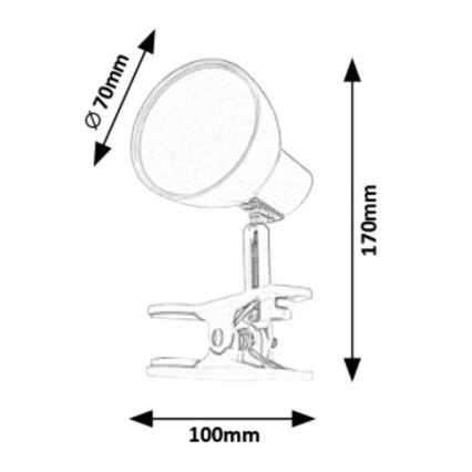 Rabalux - LED Lampa s klipom LED/5W/230V