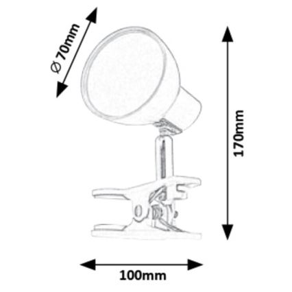 Rabalux - LED Lampa s klipom LED/5W/230V