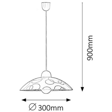 Rabalux 1844 - Luster ADA 1xE27/60W/230V