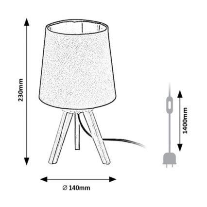 Rabalux - Stolná lampa 1xE14/25W/230V béžová