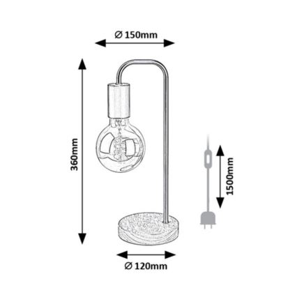 Rabalux - Stolná lampa 1xE27/40W/230V