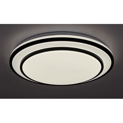 Rabalux - stmievateľné LED stropné svietidlo LED/40W/230V 3000-6500K čierne, priemer 49 cm + diaľkové ovládanie