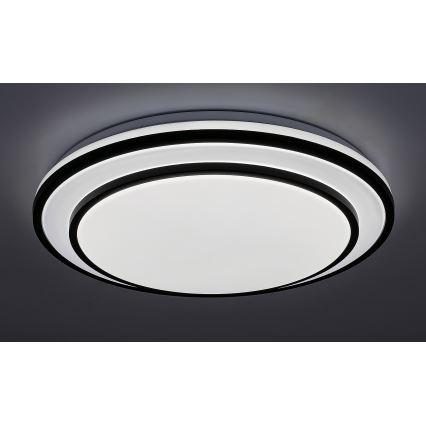 Rabalux - stmievateľné LED stropné svietidlo LED/40W/230V 3000-6500K čierne, priemer 49 cm + diaľkové ovládanie