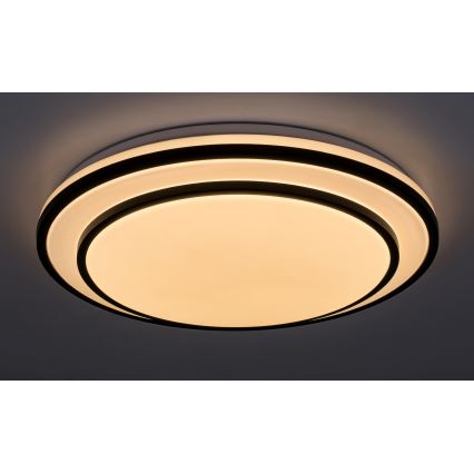 Rabalux - stmievateľné LED stropné svietidlo LED/40W/230V 3000-6500K čierne, priemer 49 cm + diaľkové ovládanie