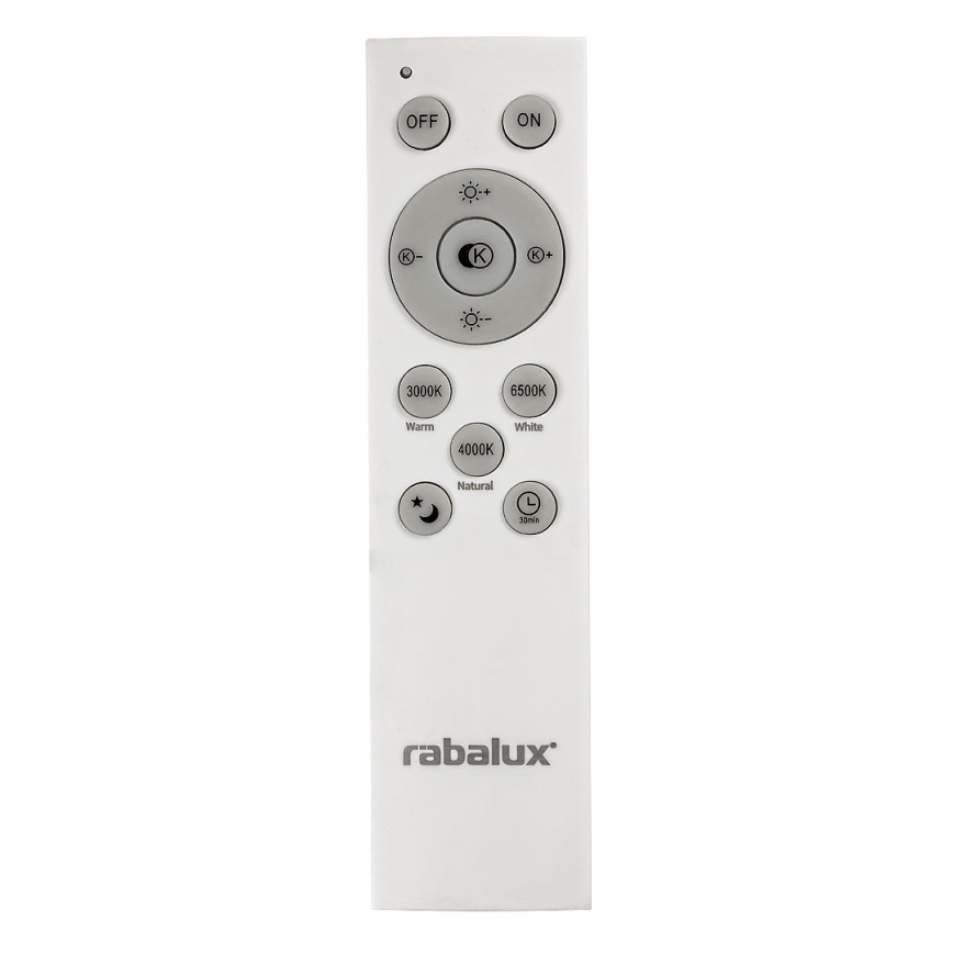 Rabalux - LED Stmievateľné stropné svietidlo LED/40W/230V 3000-6500K strieborná + diaľkové ovládanie