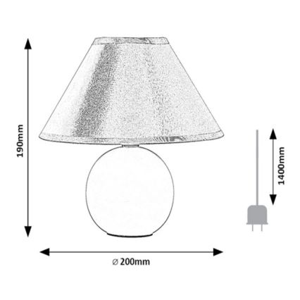 Rabalux  - Stolná lampa 1xE14/40W/230V