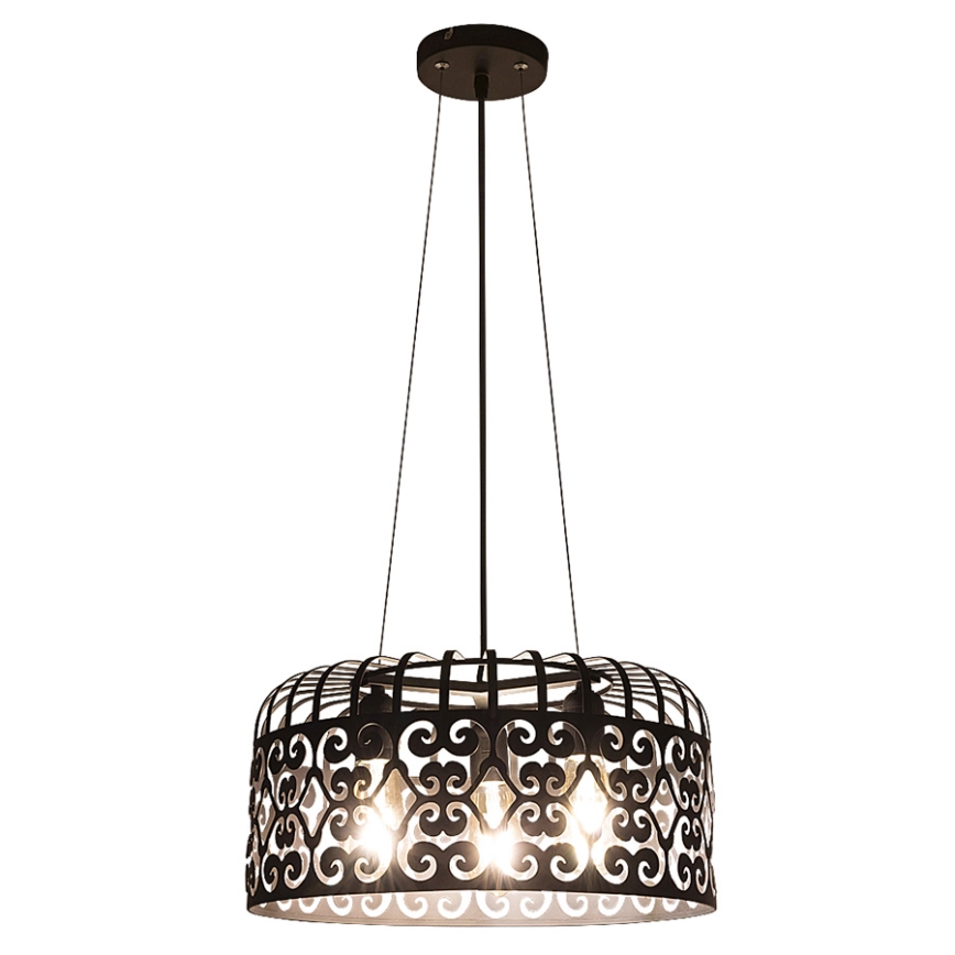 Rabalux 2158 - Luster ALESSANDRA 3xE27/60W/230V čierna