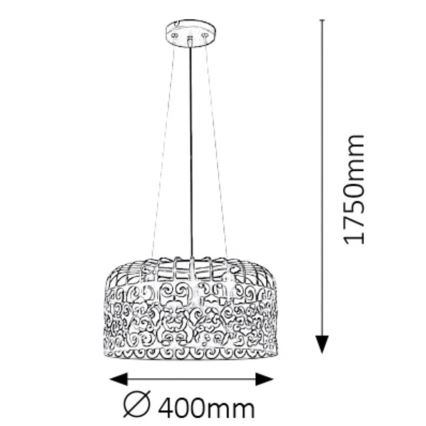 Rabalux 2163 - Luster ALESSANDRA 3xE27/60W/230V biela