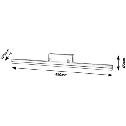 Rabalux - LED Kúpeľňové osvetlenie zrkadla LED/12W/230V 49 cm IP44