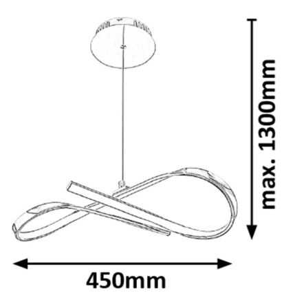 Rabalux 2188 - LED Luster na lanku ANIELA LED/20W/230V