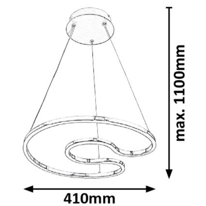 Rabalux - LED Luster na lanku LED/30W/230V