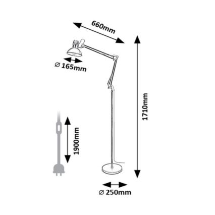 Rabalux - Stojacia lampa 1xE27/40W/230V krémová/zlatá