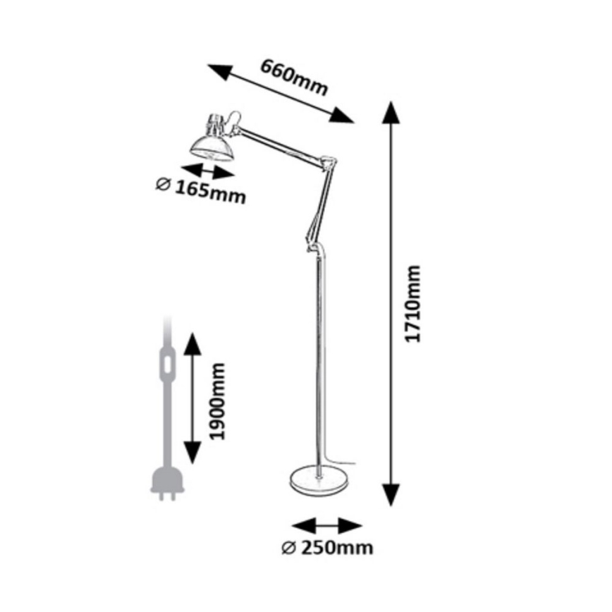 Rabalux - Stojacia lampa 1xE27/40W/230V krémová/zlatá