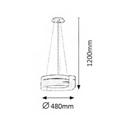 Rabalux 2245 - Luster BERBERA 3xE27/60W/230V buk