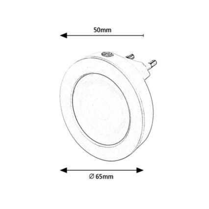 Rabalux - LED Nočné svetlo so senzorom LED/0,5W/230V 3000K pr. 65 mm