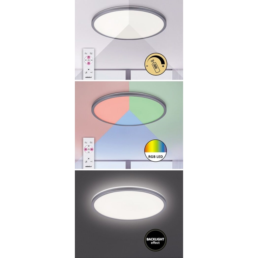 Rabalux - LED RGB Stmievateľné stropné svietidlo LED/22W/230V Wi-Fi Tuya + diaľkové ovládanie